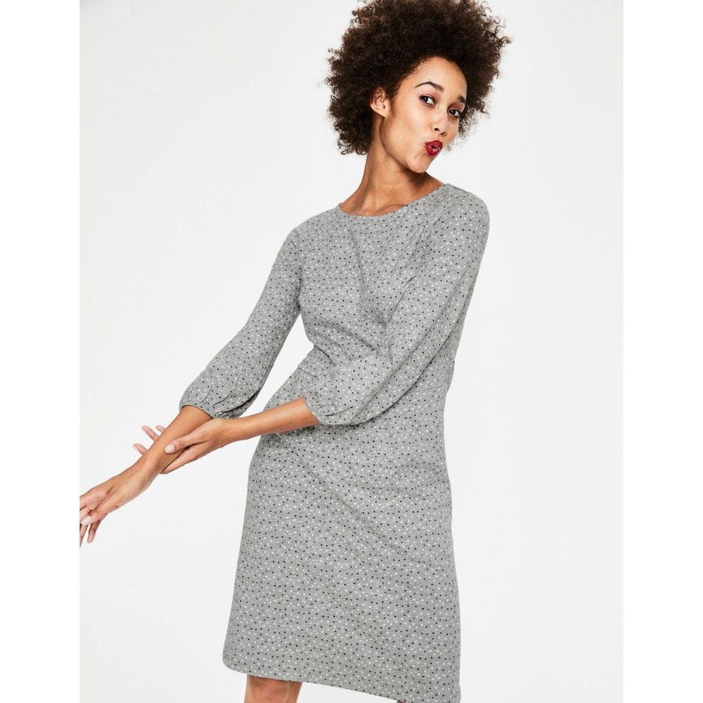 Boden Tall grey mini star print Odelia Dress